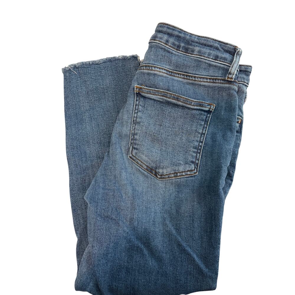 Kut from the Kloth Rachel Fab Ab Mom Jeans 6P High Rise Raw Hem‎ Crop Stretch